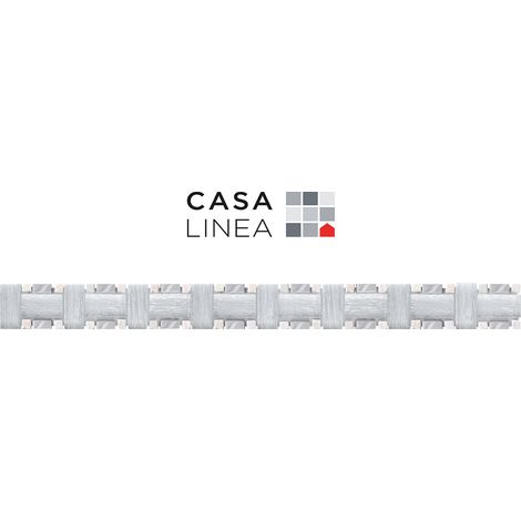 LISTEL TISSU ARGENT 1 PIÈCE 4,8 X 60 CM CASA LINEA (1/3)