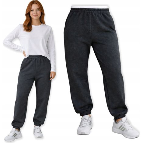 Pantaloni della tuta da donna taglia XS, giovani, imbottiti con imbottitura soffice, autunno inverno, grafite (1/5)