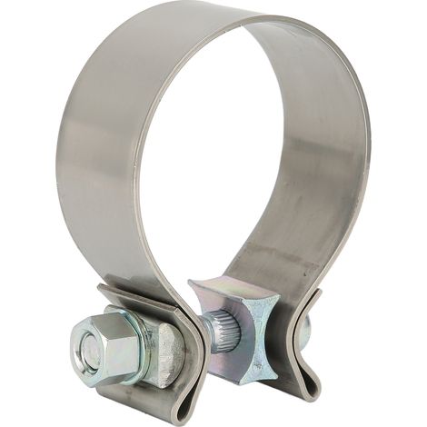 Collier de serrage universel pour tuyau d'échappement, collier de serrage antirouille pour silencieux, haute dureté, convient aux collecteurs d'échappement inférieurs de 2,5 pouces. (1/5)