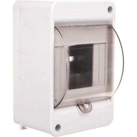 Quadro di distribuzione modulare 1x4 per montaggio superficiale IP20 con sportello antifumo e morsetti S-4+vetro+N+PE 8005823 ENE-00318