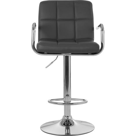Interiors by Premier Grey Velvet Bar Chair, Comfortable Seating Breakfast Bar Chair, Footrest Living Bar Chair Kitchen (1/5)