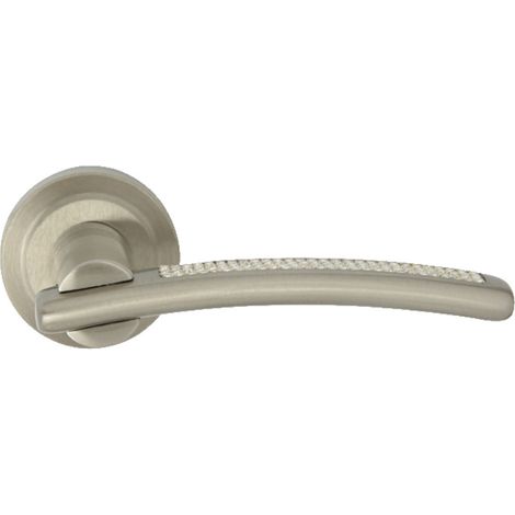 DOMINO Poignée de porte LAVINIA R CRISTAL M9 Poignée Sans rosace Nickel (1/5)