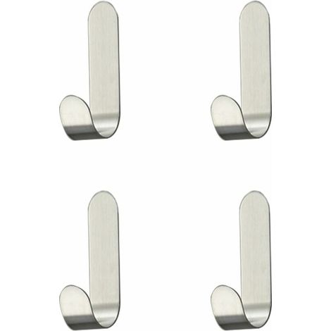 Ganci autoadesivi in acciaio inox per asciugamani, chiavi, oggetti per la casa, cucina, bagno (1/5)