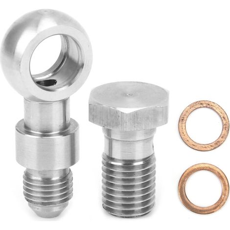 M12 Banjo Bolt, Practical Oil Supply Banjo Bolt Kit, Robust and Reliable, Stable General Purpose for Trucks, Professional Use, Automotive, and Caravan. (1/5)