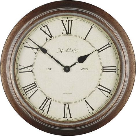 [NEUWERTIG] B-Ware Techno Line Wt 7006 Quarz Wanduhr 36 X 7cm Holz Badezimmer  Feuchtraum Geeignet