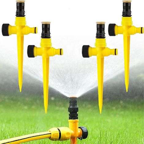 Arroseur rotatif 360° Lot de 4 arroseurs réglables 90°180°360° Irrigation complète pour pelouses et jardins (1/4)