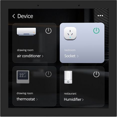 Pannello di Controllo Centrale Smart WiFi con Termostato Integrato Beca BCC-2501-GB  Nero