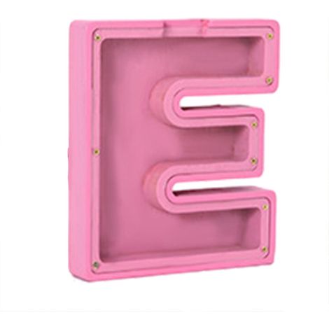 Tirelire simple en forme de lettre majuscule élégante et pratique pour économiser de l'argent cadeau idéal pour la fête des enfants - E (1/4)