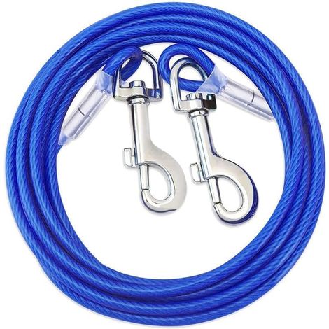 Cadena de cable genérica para correa de perro de 3 m - Cadena resistente de acero anticorrosión (3 m)