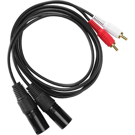 Câble Audio Double XLR Mâle vers Double RCA pour Système Stéréo HiFi (1/5)