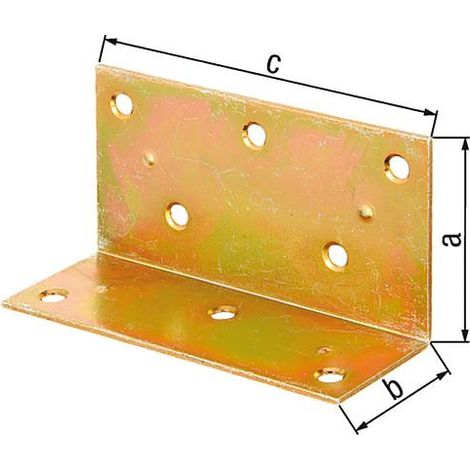 Equerre large 60x40x115mm jaune zinguée