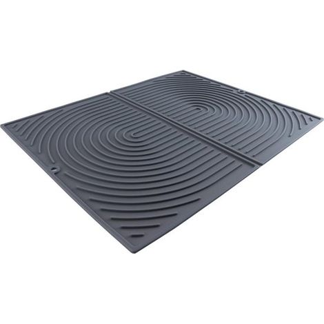 Tappetino scolapiatti in silicone di grandi dimensioni, 50 x 40 cm, pieghevole, termoisolante, antiscivolo e resistente al calore, ideale per cucine e sale da pranzo.