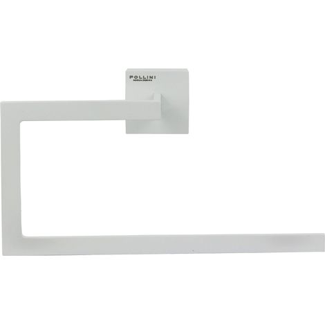 Toallero con instalación mural Pollini Cube P1014  Blanco mate