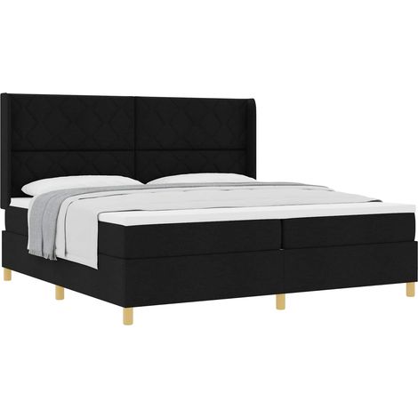 Maison Exclusive - Boxspringbett mit Matratze Schwarz 200 x 200 c