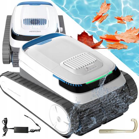 Robot nettoyeur de piscine sans fil AIRROBO PC10, nettoie fond‑parois‑ligne d’eau, 3 moteurs, batterie 5200 mAh autonomie 120 min, navigation intelligente pour piscines enterrées et hors‑sol jusqu’à 1 (1/5)