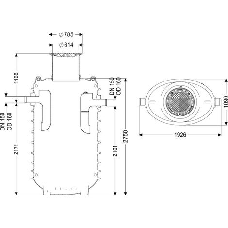 KESSEL 95100-120B Séparateur de graisses EasyClean encastré