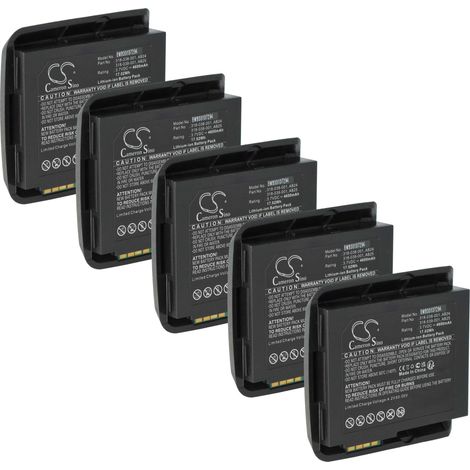 vhbw 5x Akku kompatibel mit Intermec CN50, CN51 Barcodescanner POS (4600 mAh, 3,7 V, Li-Ion)