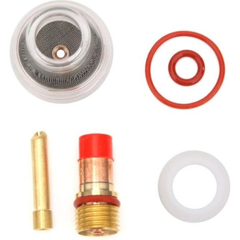 Pinces de lentille à gaz pour torche TIG, coque en verre pour Kit de torche de soudage TIG-17 18 26, accessoires (2.4MM) (1/4)