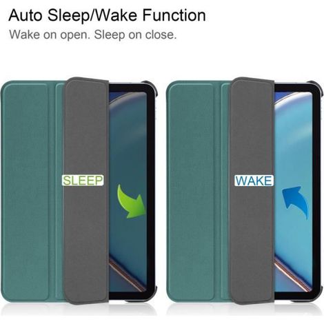 Coque iPad Mini 6 - Protection Antichoc En Cuir PU - Support Intégré - Vert - 1 Pièce (1/4)