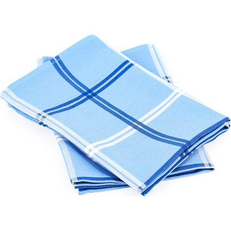 Lot de 2 torchons cuisine toile SQUARES 50x70 cm (1/5)