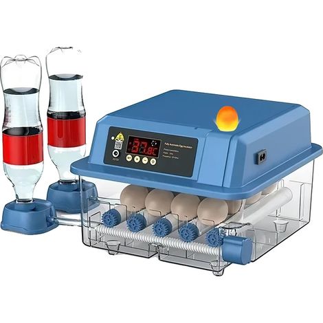 Incubadora de huevos, control automático de temperatura, doble opción de alimentación, 15 huevos. (1/2)
