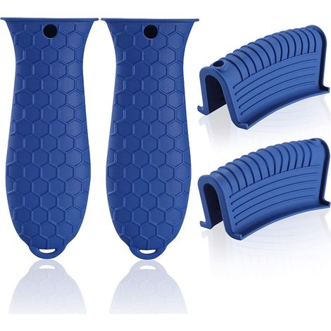 Manchon De Poignée En Silicone - Résistant Jusqu'à 250 °C - Pour Poêles À Frire, Plats À Griller, Casseroles Et Poêles En Fonte - Lot De 4 (1/5)