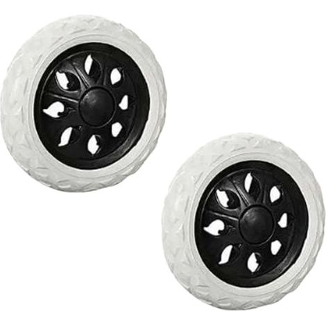 Roue de Caddie - 20 cm - EVA Mousse Caoutchouc - Pour Chariot Courses Bagages - 2 Pièces