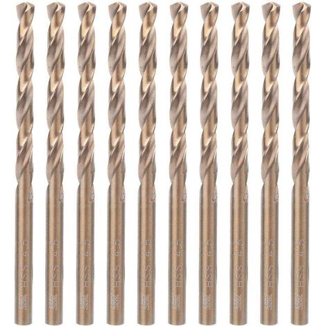 Lot de 10 forets hélicoïdaux en acier rapide HSS pour acier inoxydable, tôle et bois (2,5 mm) (1/5)