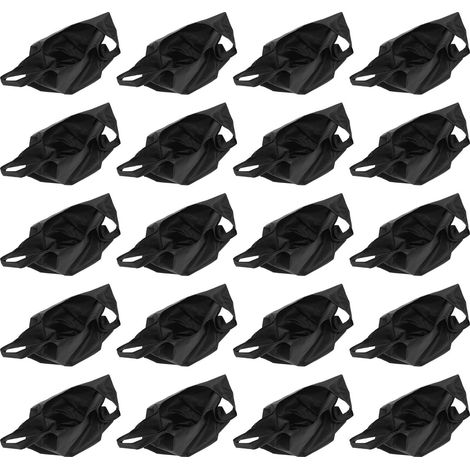 Sacs de courses pliables OUNONA , réutilisables en tissu Oxford , lot 20 , noirs , grande capacité p