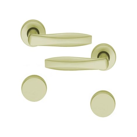 Ouvre&Déco – Poignée de porte intérieure design en Aluminium anodisé F2 sur rosace ronde Aveugle, TRIO