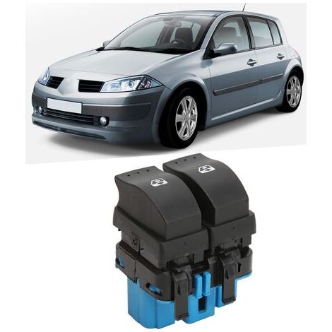 DEESSE SHOP-Interrupteur lève-vitre électrique pour Renault Mégane II et Scénic II – Connexion 10 broches – Matériau résistant à la chaleur - 8200107772 (1/5)