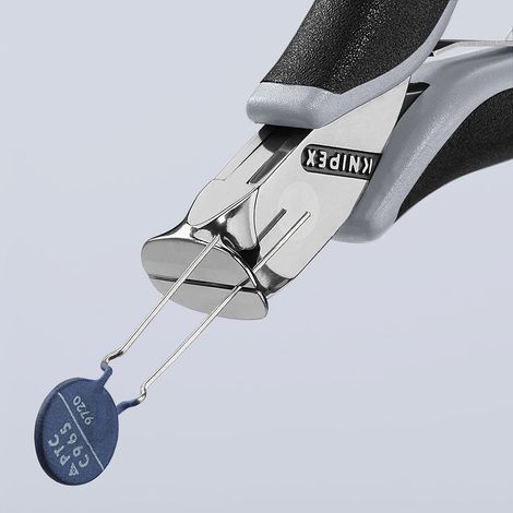 KNIPEX 64 12 115 ESD Tronchese per elettronica ESD - con tagliente frontale con manici multicomponente 115 mm (1/2)