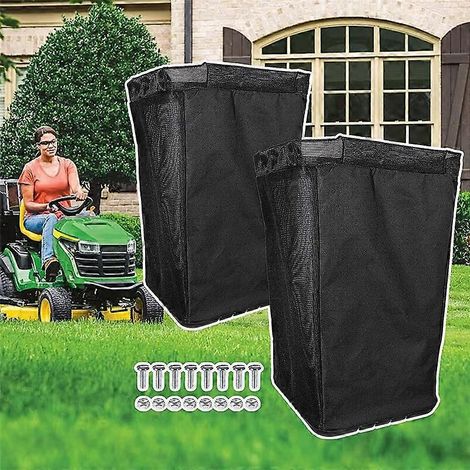 Sac de ramassage pour tondeuse AM101602, compatible avec les modèles L110 de la série 100, lot de 2, noir. (1/5)