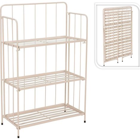 ESTANTERIA PLEGABLE 58x27x90 CM METAL BLANCA