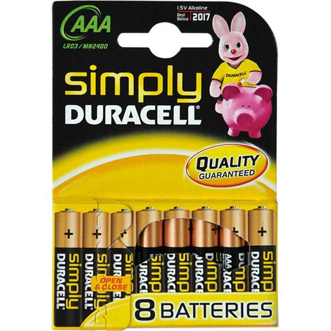 Pila Ministilo Pz 8 Duracell Mn 2400 1,5 v Aaa Simply 10 Blister