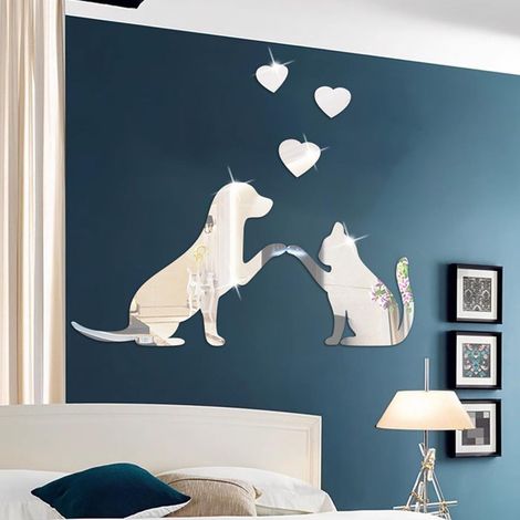 CCYKXA Abnehmbarer 3D-Acryl-Wandaufkleber, wasserfeste Dekoration für Möbel und Fliesen, DIY-Inneneinrichtung für Zuhause, Wohnzimmer, Schlafzimmer