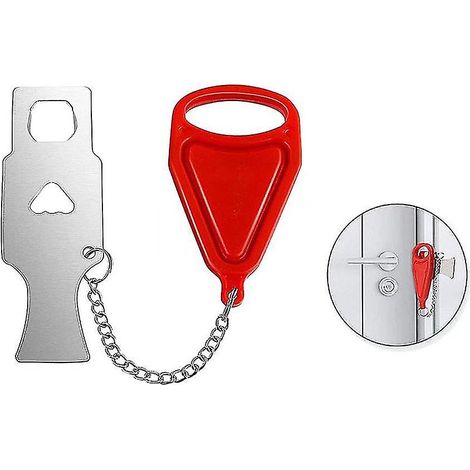 Verrou de sécurité portable pour porte de voyage : Verrou de confidentialité portable pour la maison, l'hôtel et les universités, pour une sécurité accrue (1/5)