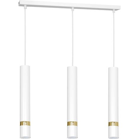 Suspension Reno Luminex 3 tubes blanc/or 60cm 3xGU10