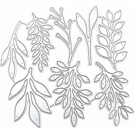 Blätter-Stanzformen aus Metall, Schablone für DIY-Scrapbooking-Alben, Papierkarten, Prägeformen, Basteldekoration