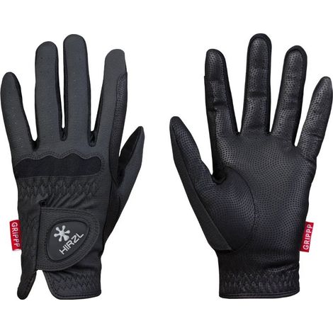 8,5, Nero: Gripp Trainings-Reithandschuhe maximaler Grip und Gefühl mit extra dünner, rutschfester Lederhandfläche (1/2)