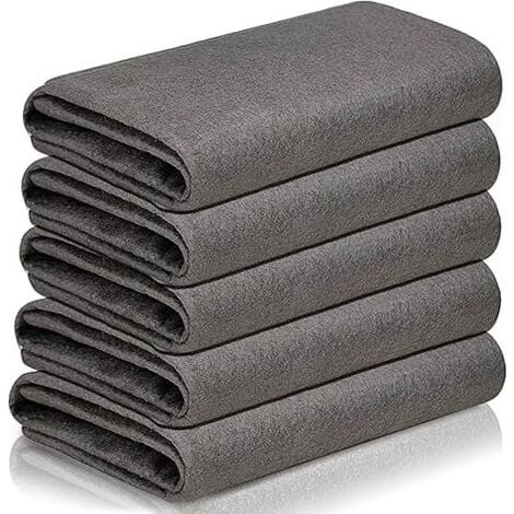 Chiffon de Nettoyage Magique épaissi, 5 Pièces Chiffon en Microfibre Réutilisable sans Trace, Chiffon Vitre Professionnel pour Fenêtres et Surfaces (1/4)