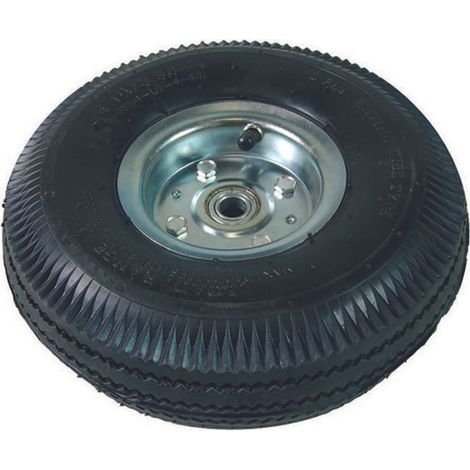 Ruote pneumatiche mm.260 con cuscinetto per carrelli cerchio acciaio - Foro: mm 16 - Misure: Ø mm 260x85 (1/5)