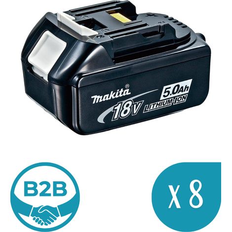 Pack mit 8 Batterien MAKITA BL1850 (18V - 5,0 Ah) (1/2)