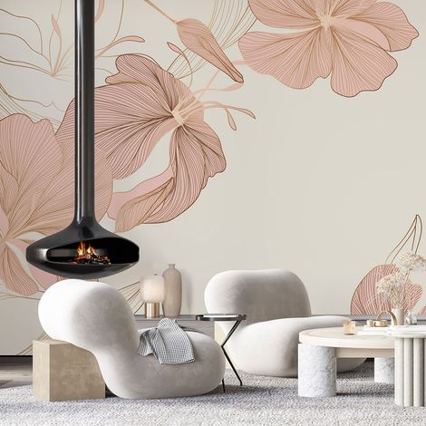 Papier peint panoramique - Fleurs - 130 cm x 65 cm (1/4)