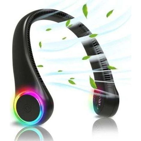 Ventilador de cuello. Mini ventilador USB. Ventilador sin aspas. Batería de 4000 mAh y tres velocidades. (1/5)