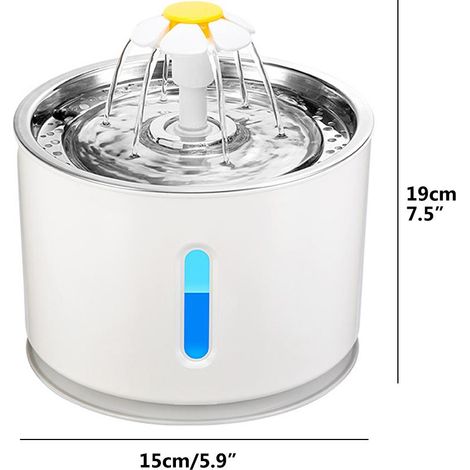 Fontaine à eau automatique pour chats et chiens, abreuvoir avec LED pour animaux, distributeur d'eau pour plusieurs animaux (1/5)