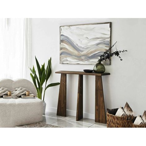 Dmora - Consolle TomoeGozen, Tavolo multiuso, Mobiletto d'appoggio, Scrivania da corridoio, 100x28h83 cm, Noce (1/5)