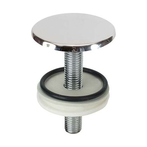 TAPPO COPRIFORO SANITARI OTTONE - CROMATO MM 50 CF=PZ 2- 5 confezioni
