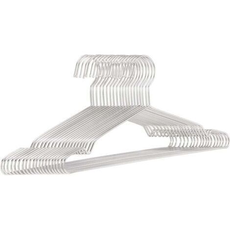 20 pièces, cintre solide de 3,2 mm de diamètre, cintre en acier inoxydable de 40 cm de long, chromé (1/5)