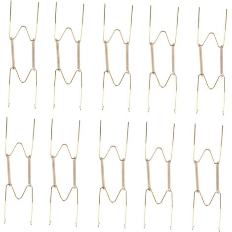Crochets Muraux Invisibles pour Assiettes en Acier Inoxydable Or, Légers et Pratiques, Lot de 10 pour Décoration Murale Suspendre de Plateaux (1/5)